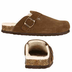 Cruz Camillo Leather Cork Clog W/warm lining DAME - Mustang